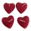 Свечи красные "Сердечки (4 шт.) (11.5×11×2.5 см)С купить в интернет магазине подарков ПраздникШоп