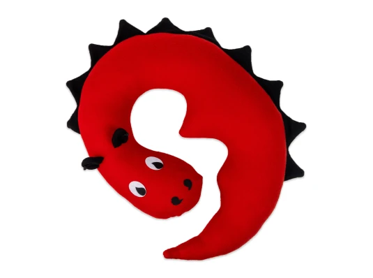 Мягкая подушка Дракон Мякуша красно-черный (60611) купить в интернет магазине подарков ПраздникШоп