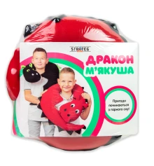 Мягкая подушка Дракон Мякуша красно-черный (60611) купить в интернет магазине подарков ПраздникШоп