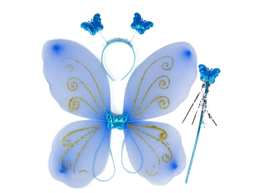 Набор Бабочки Карнавальный 50х38см (голубой) купить в интернет магазине подарков ПраздникШоп