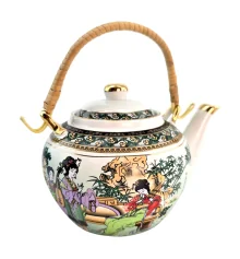 Чайник фарфор с бамбуковой ручкой (750мл) (TPR89) «Музыканты» купить в интернет магазине подарков ПраздникШоп
