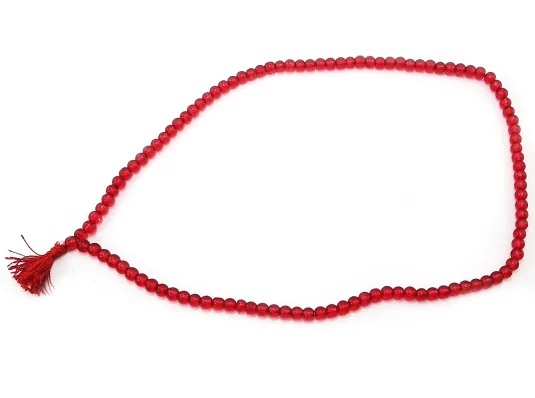 Четки стеклянные красные (D0.6 см 33 см) (108 бусин) купить в интернет магазине подарков ПраздникШоп