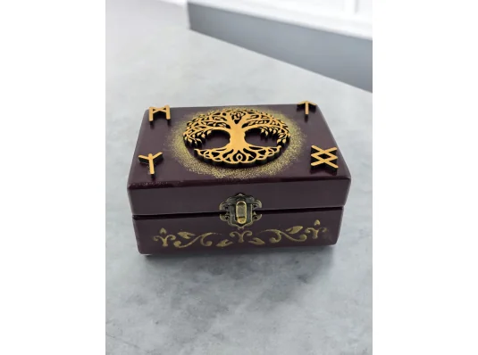 Шкатулка для рун «Древо Жизни» (15×10×7 см) купить в интернет магазине подарков ПраздникШоп