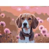 Картина за номерами Квітковий пес  30Х40 (SS-1261)