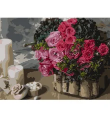 Картина по номерам Розовый букет  30Х40 (SS-1266) купить в интернет магазине подарков ПраздникШоп