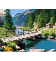 Картина по номерам Мост над рекой  30Х40 (SS-1276) купить в интернет магазине подарков ПраздникШоп