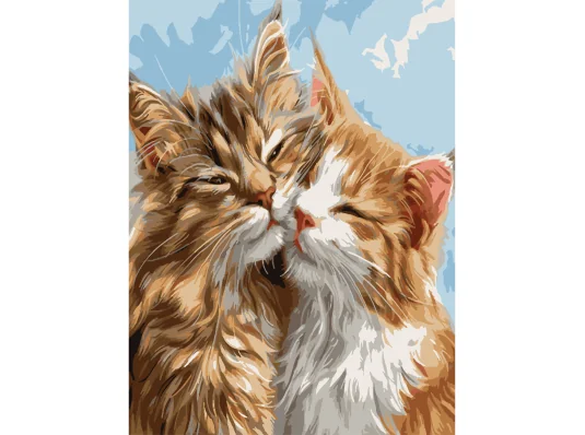 Картина по номерам Пушистые коты  30Х40 (SS-1277) купить в интернет магазине подарков ПраздникШоп