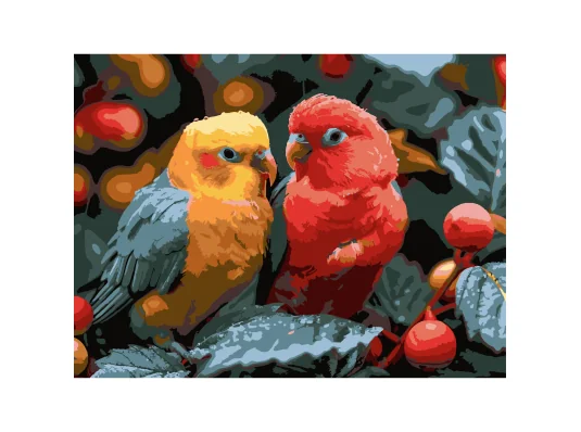 Картина по номерам Попугай красно-желтый  30Х40 (SS-1278) купить в интернет магазине подарков ПраздникШоп