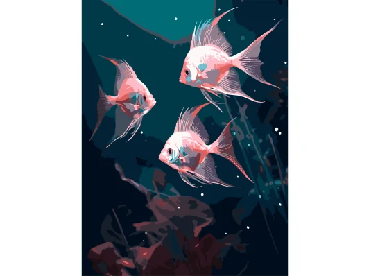 Картина по номерам Яркие рыбы  30Х40 (SS-1291) купить в интернет магазине подарков ПраздникШоп
