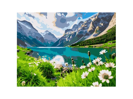 Картина по номерам Альпийская долина  30Х40 (SS-1292) купить в интернет магазине подарков ПраздникШоп