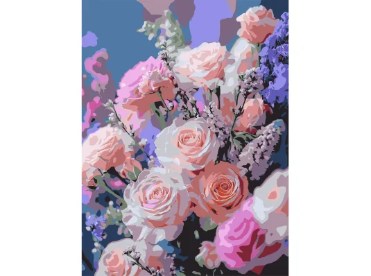 Картина по номерам Розовые цветы  30Х40 (SS-1296) купить в интернет магазине подарков ПраздникШоп