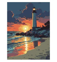 Картина по номерам Маяк на закате  30Х40 (SS-1299) купить в интернет магазине подарков ПраздникШоп