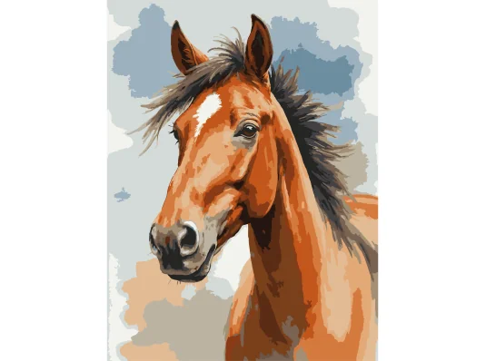 Картина по номерам Лошадь в свете  30Х40 (SS-1307) купить в интернет магазине подарков ПраздникШоп