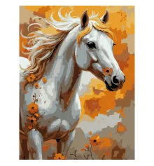 Картина по номерам Белая лошадь  30Х40 (SS-1313) купить в интернет магазине подарков ПраздникШоп