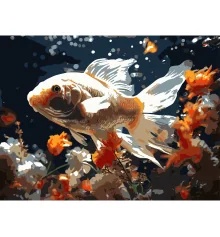 Картина по номерам Золотая рыбка на черном фоне 30Х40 (FH-30) купить в интернет магазине подарков ПраздникШоп