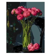 Картина по номерам Букет из розовых цветов на черном фоне 30Х40 (FH-35) купить в интернет магазине подарков ПраздникШоп