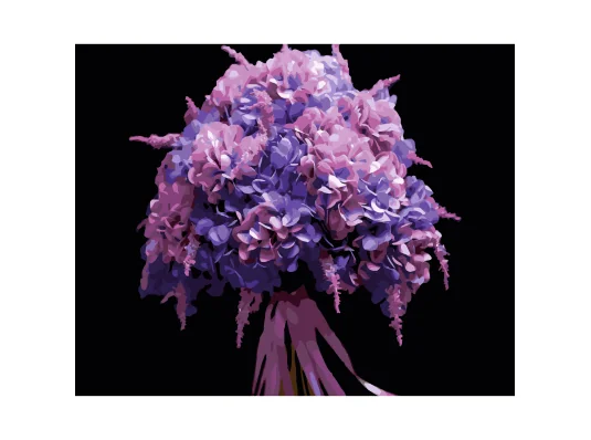 Картина по номерам Розовая глициния на черном фоне 40Х50 (AH1253) купить в интернет магазине подарков ПраздникШоп