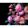Картина по номерам Пионообразные цветы на черном фоне 40Х50 (AH1259)