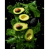 Картина за номерами Зелений смак авокадо на чорному фоні 40Х50 (AH1271)