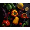 Картина по номерам Яркие овощи на черном фоне 40Х50 (AH1289)