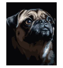 Картина по номерам Портрет мопса на черном фоне 40Х50 (AH1290) купить в интернет магазине подарков ПраздникШоп