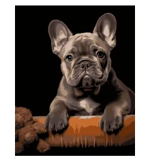 Картина по номерам Французский бульдог на черном фоне 40Х50 (AH1293) купить в интернет магазине подарков ПраздникШоп