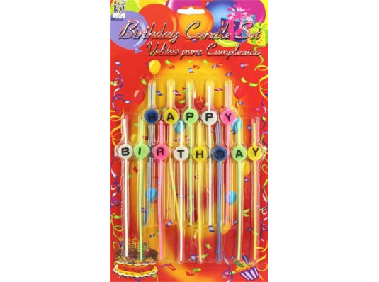 Свечи Happy bithday - шарики на блистере купить в интернет магазине подарков ПраздникШоп