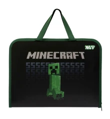 Папка-портфель Yes Minecraft FC на молнии с тканевыми ручками купить в интернет магазине подарков ПраздникШоп