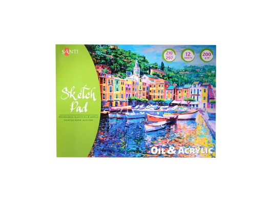 Альбом для эскизов Santi масляными и акриловыми красками купить в интернет магазине подарков ПраздникШоп