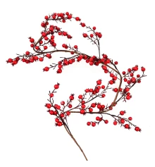 Ветка-Гирлянда декоративная Yes! Fun с красными ягодами граната купить в интернет магазине подарков ПраздникШоп