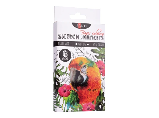 Набор маркеров "SANTI sketch" "Basic Colours" купить в интернет магазине подарков ПраздникШоп
