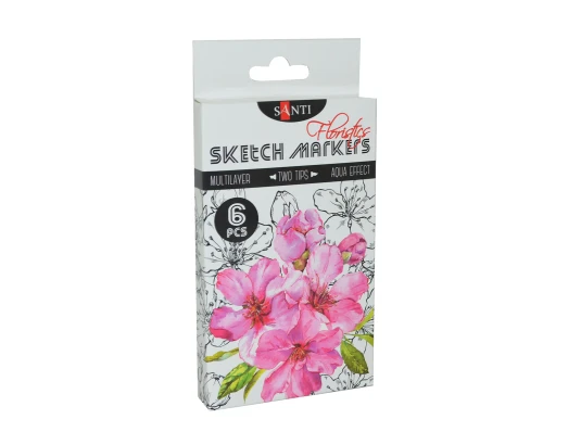 Набор маркеров "SANTI sketch" "Floristics" купить в интернет магазине подарков ПраздникШоп