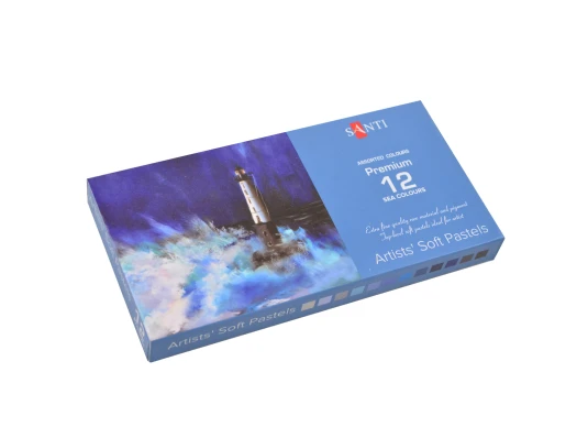 Пастель сухая художественная Santi Sea colours 12 цветов купить в интернет магазине подарков ПраздникШоп