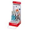 Роллер STABILO Bionic, 12 шт в дисплей боксе, микс синих и черных чернил 2007/12-2