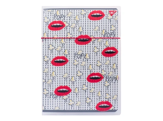 Тетрадь YES BBH Popcorn А4 48 листов клетка пластиковая папка с рисунком купить в интернет магазине подарков ПраздникШоп