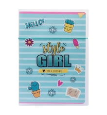 Тетрадь YES Style Girl Green А4 48 листов клетка пластиковая папка с рисунком купить в интернет магазине подарков ПраздникШоп