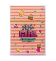 Тетрадь YES Style Girl Orange А4 48 листов клетка пластиковая папка с рисунком купить в интернет магазине подарков ПраздникШоп