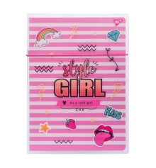 Тетрадь YES Style Girl Pink А4 48 листов клетка пластиковая папка с рисунком купить в интернет магазине подарков ПраздникШоп