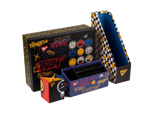 Настольный органайзер в наборе YES Melt Smile картонный 4 предмета купить в интернет магазине подарков ПраздникШоп