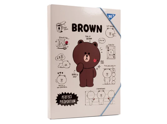 Папка для труда YES картонная A4 Line friends купить в интернет магазине подарков ПраздникШоп