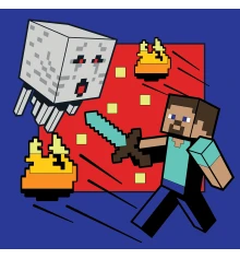 Картина по номерам SANTI Майнкрафт. Стив и Гаст 25х25 см LED подсветка купить в интернет магазине подарков ПраздникШоп