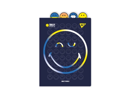 Папка-уголок YES А4 с фигурными разделителями Smiley World купить в интернет магазине подарков ПраздникШоп