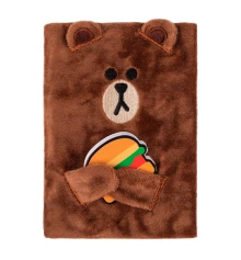 Блокнот пушистый YES Line Friends Brown купить в интернет магазине подарков ПраздникШоп