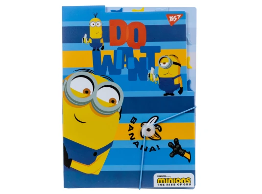 Папка YES А4 c 3 разделителями Minions купить в интернет магазине подарков ПраздникШоп