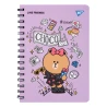 Блокнот YES А5, 80 арк., подв. cпіраль з гумкою Line Friends Choco