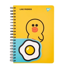 Блокнот Yes 2 в 1 В5 В7 80 л 20 л двойная спираль Line Friends Sally клетка купить в интернет магазине подарков ПраздникШоп