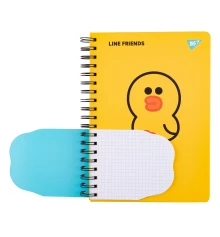 Блокнот Yes 2 в 1 В5 В7 80 л 20 л двойная спираль Line Friends Sally клетка купить в интернет магазине подарков ПраздникШоп