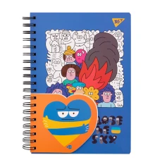 Блокнот Yes 2 в 1 В5 В7 80 л 20 л двойная спираль Stand with Ukraine клетка купить в интернет магазине подарков ПраздникШоп