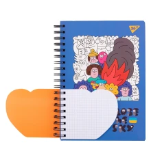 Блокнот Yes 2 в 1 В5 В7 80 л 20 л двойная спираль Stand with Ukraine клетка купить в интернет магазине подарков ПраздникШоп