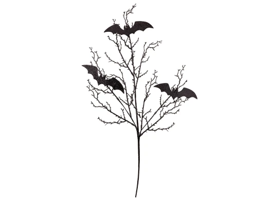 Ветка декоративная Yes! Fun Хэллоуин Black Night 94см черная глиттер купить в интернет магазине подарков ПраздникШоп